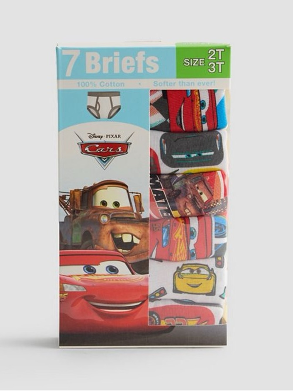 Disney Cars Boys' Multicolor Briefs Pack 4T